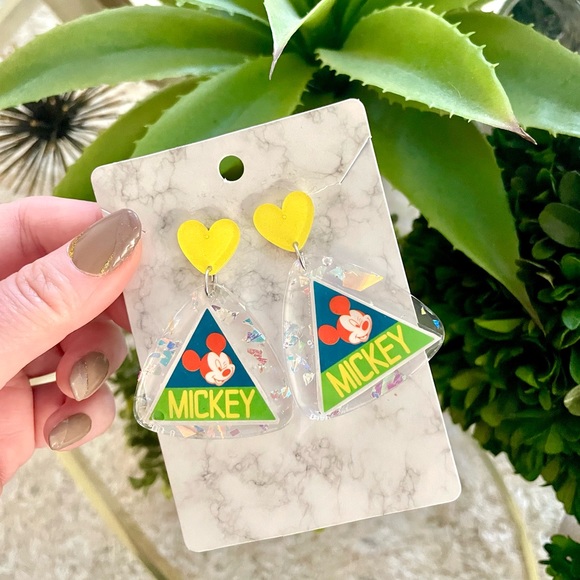 Mickey Mouse Acrylic Earrings - Picture 3 of 5